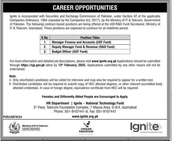 Career Opportunities at Ignite Pakistan – Apply Now for Finance & IT Jobs 2025