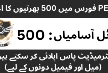 500 PERA Sergeant Jobs in Punjab 2026 – Complete Details & Apply Process