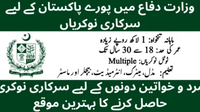 Government of Pakistan Ministry of Defence Latest MOD Jobs 2026 Apply Online