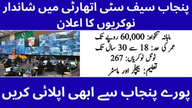 Punjab Safe City Authority Police Communication Officer Jobs 2026