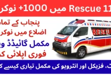 Rescue 1122 Punjab Jobs 2026 Latest CTS Advertisement