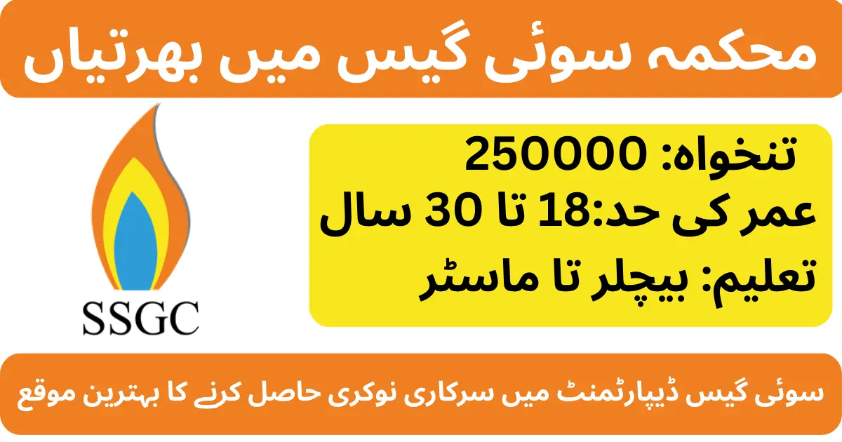 Sui Southern Gas Company Limited Jobs 2025 Apply Online