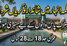 Irrigation Department Tubewells Division Sindh Jobs 2026