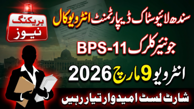 Livestock & Fisheries Department Interview Call 2026 for Junior Clerk