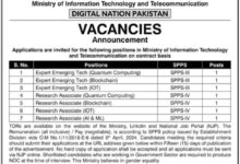 Ministry of IT & Telecommunication Pakistan Jobs 2026 – Digital Nation Pakistan Vacancies