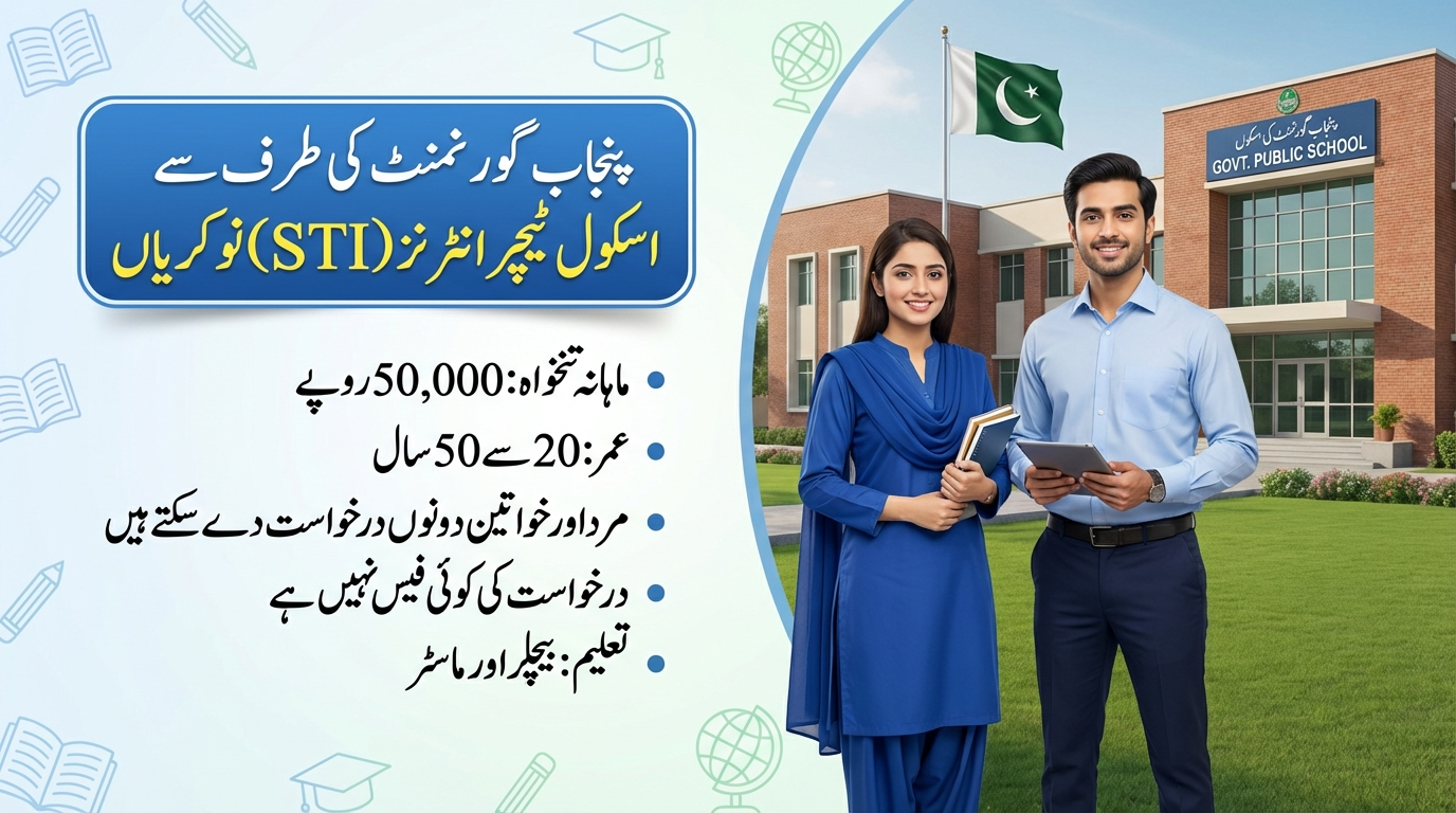 School Teacher Interns (STIS) Punjab Jobs 2026 For Male And Female