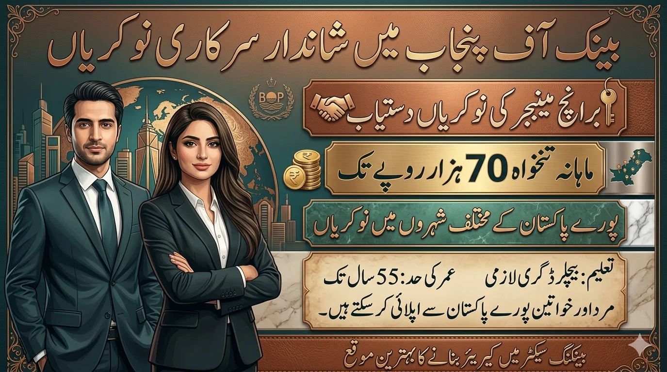 Career Opportunities in Banking Bank of Punjab Branch Manager Jobs 2026