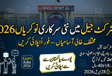 District Jail Jobs 2026 – Latest Government Vacancies For Middle Pass