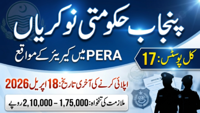 Punjab Enforcement and Regulatory Authority PERA Force Jobs 2026