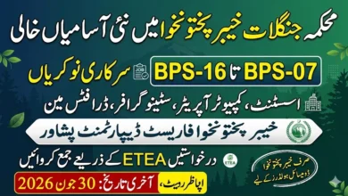 KPK Forest Department Jobs 2026 – Latest Vacancies Announced Through ETEA