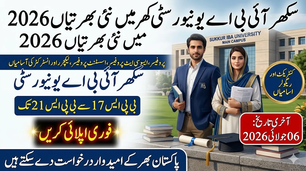 Sukkur IBA University Jobs 2026 – Apply Online for Professor, Associate Professor, Assistant Professor, Lecturer and Instructor Positions